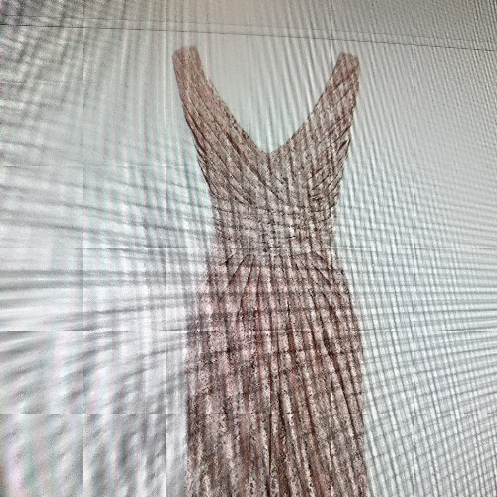 Rose gold sequin dress